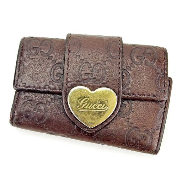 Gucci Key holder Key case Guccissima Brown Gold Woman Authentic Used L1974 - Picture 1 of 6